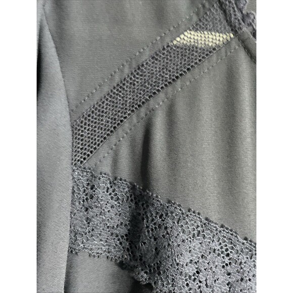 Lauren Conrad Large Blue Lace Detail Blouse Lightweight Feminine Romantic - Picture 6 of 15